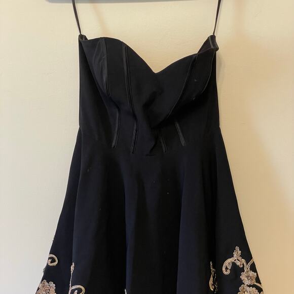 Tiffany Homecoming 6 prom dress beaded embroidered fit & flare formal strapless - Picture 2 of 8